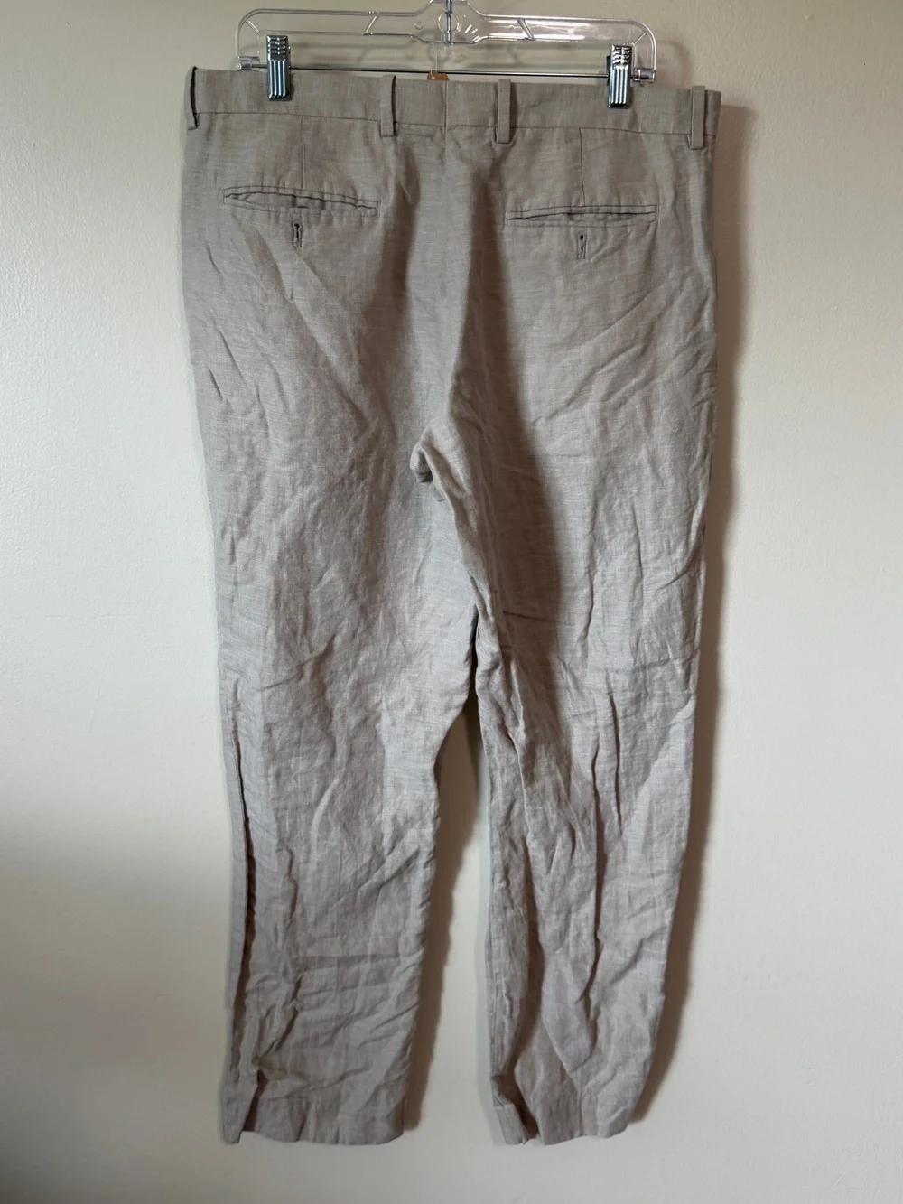 Perry Ellis 34x32 men’s linen / cotton flat front slacks dress pants size